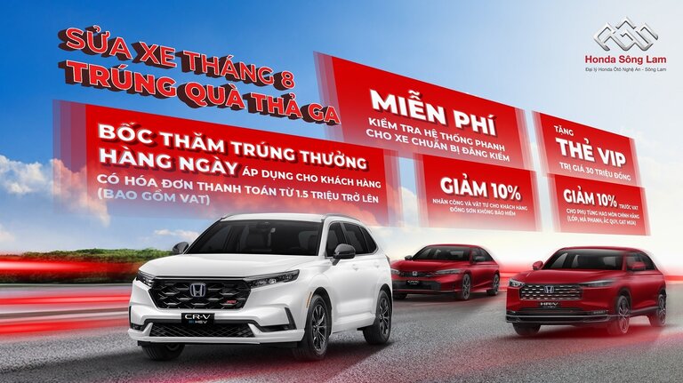 Chăm xe chuẩn hãng - Nhận Ưu đãi xịn tại Honda Ôtô Sông Lam