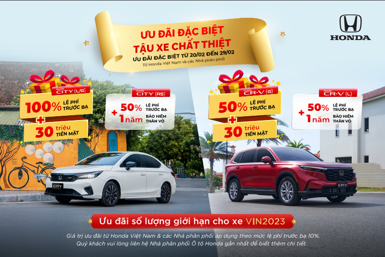 Chương trình khuyến mại của các dòng xe ô tô Honda trong tháng 2 năm 2024