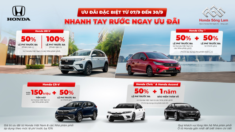 NHANH TAY RƯỚC NGAY ƯU ĐÃI TỪ HONDA