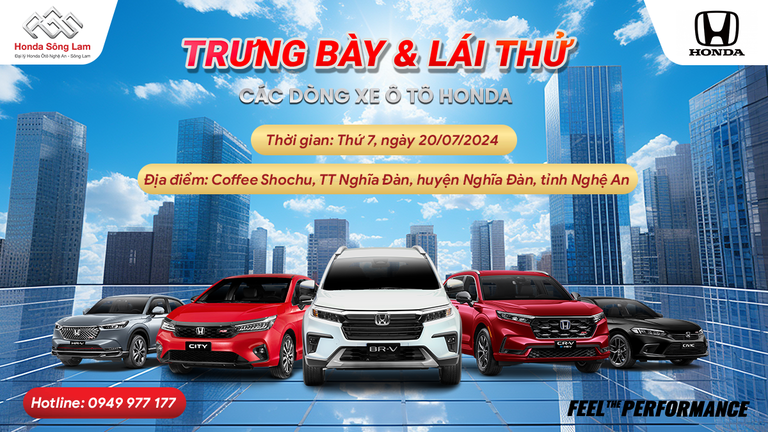 SỰ KIỆN TRƯNG BÀY, LÁI THỬ VÀ TRẢI NGHIỆM CÁC DÒNG XE HONDA TẠI NGHĨA ĐÀN