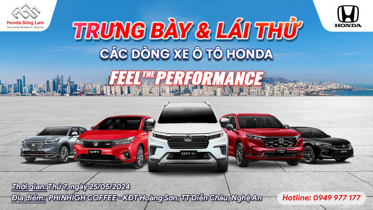 SỰ KIỆN TRƯNG BÀY VÀ LÁI THỬ CÁC DÒNG XE HONDA CÙNG HONDA SÔNG LAM TẠI DIỄN CHÂU