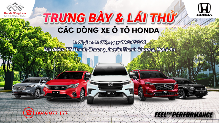 SỰ KIỆN TRƯNG BÀY VÀ LÁI THỬ CÁC DÒNG XE Ô TÔ HONDA TẠI THANH CHƯƠNG CHÀO MỪNG ĐẠI LỄ 30/4 & 1/5