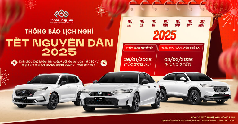 THÔNG BÁO LỊCH NGHỈ TẾT NGUYÊN ĐÁN ẤT TỴ 2025