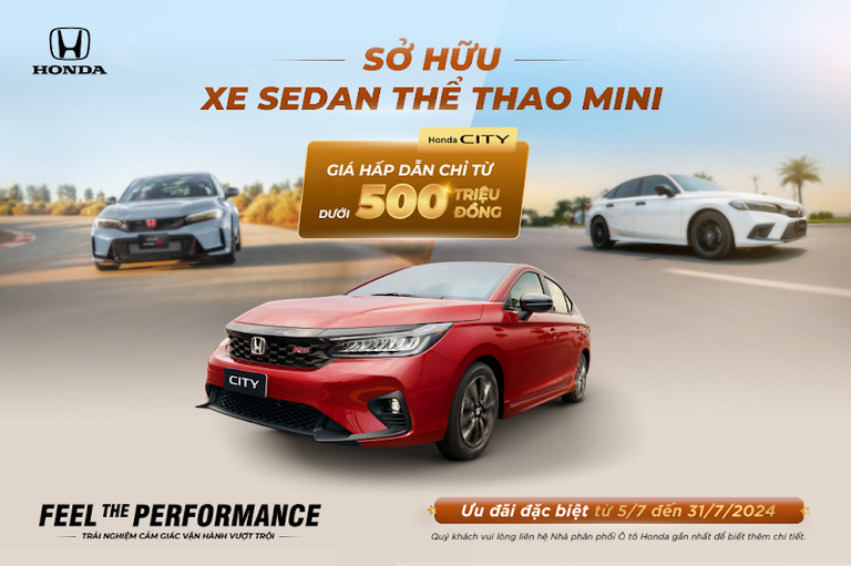 ƯU ĐÃI CHẤT CHƠI - ĐÓN HÈ MUÔN NƠI: HONDA CITY CHỈ DƯỚI 500 TRIỆU ĐỒNG