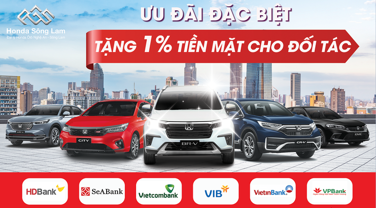 ƯU ĐÃI ĐẶC BIỆT: GIẢM THÊM 1% CHO KHÁCH HÀNG ĐỐI TÁC HONDA