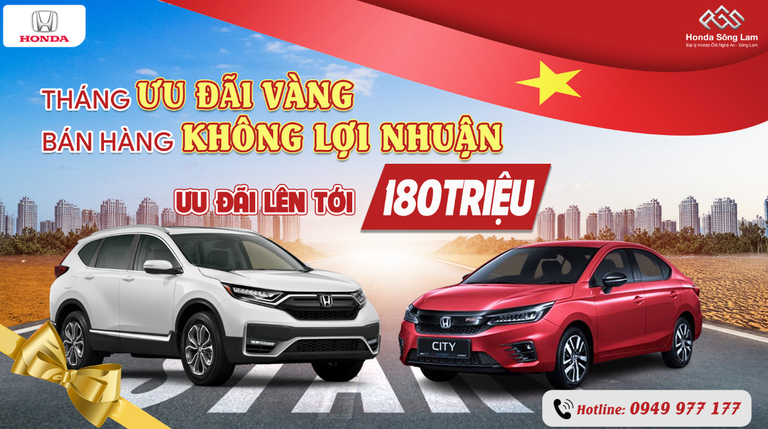 ƯU ĐÃI THÁNG 4 - GIẢM ĐẾN 180 TRIỆU CHO HONDA CITY VÀ HONDA CR-V